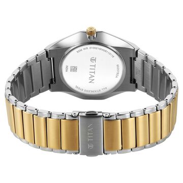 Titan Classique Slim Wear Quartz Analog Silver Dial Two Toned Stainless Steel Strap Refined Formal Dress Watch For Men
