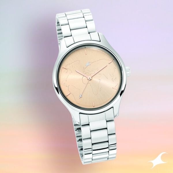 Fastrack Tripster Quartz Analog Rose Gold Dial Stainless Steel Strap Watch for Girls - image number 0