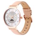 Titan Slimline Silver Dial Quartz Multifunction Leather Strap watch for Women - image number 3