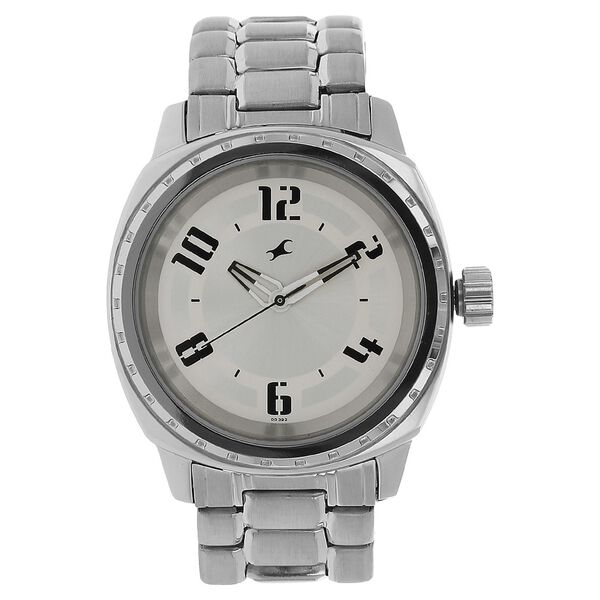 Fastrack Quartz Analog White Dial Stainless Steel Strap Watch for Guys - image number 0