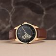 Titan Automatic Sectoral Black Dial Brown Leather Strap Watch for Men - image number 0
