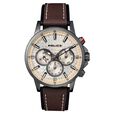 Beige Dial Leather Strap Watch for Men - image number 0