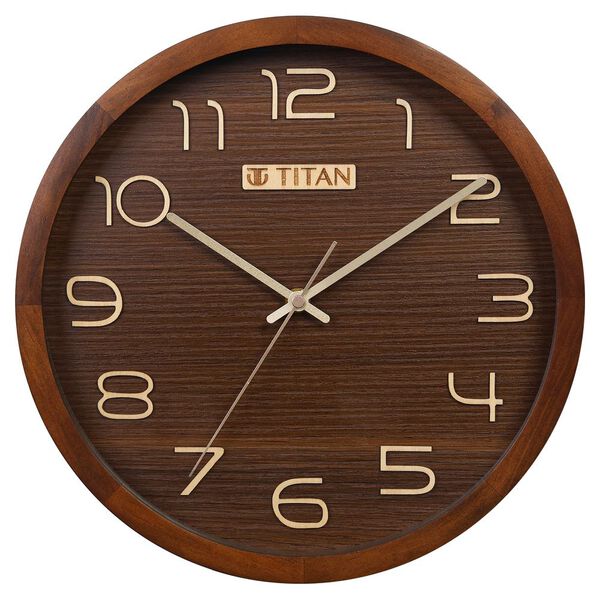 Titan Classic Wooden Wall Clock (30cm x 30cm) - image number 1