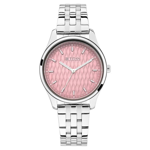 Titan Workwear Pink Dial Analog Stainless Steel Strap watch for Women - image number 1