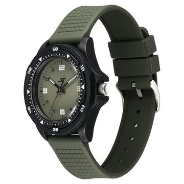 SF Sporty Analogs Quartz Analog Green Dial Green Plastic Strap Watch For Men