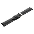 22 mm Black Genuine Leather Straps for Men - image number 3
