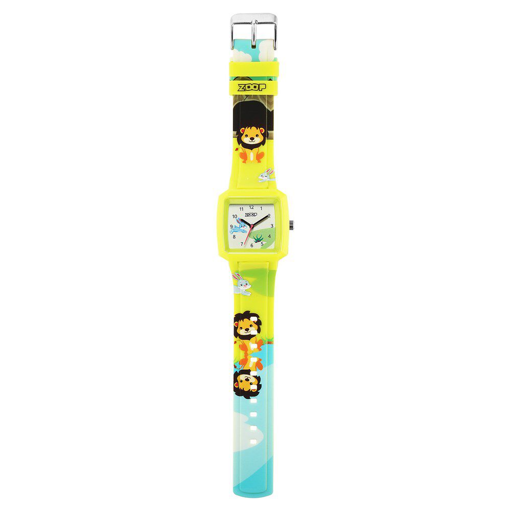 Buy Online Zoop Analog Watch with White Dial & Multicoloured Strap