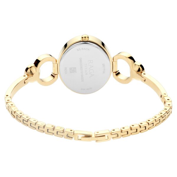 Titan Raga Viva Champagne Dial Analog with Day and Date Metal Strap watch for Women - image number 4