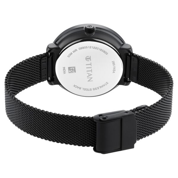 Titan Workwear Black Dial Women Watch With Stainless Steel Strap - image number 4