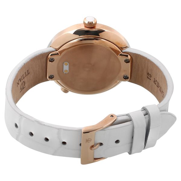 Titan We Silver Dial Women Watch With Leather Strap - image number 3