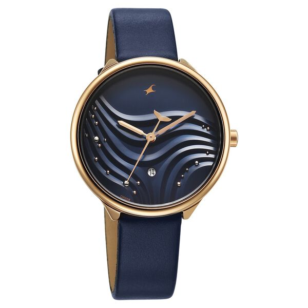 Fastrack Oceanyx Quartz Analog with Date Blue Dial Blue Strap Watch For Girls - image number 1