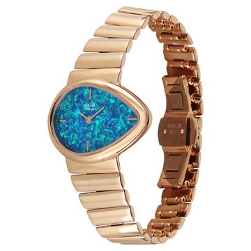 Titan Raga Opalesque Quartz Analog Multicoloured Dial Rose Gold Metal Strap Watch For Women