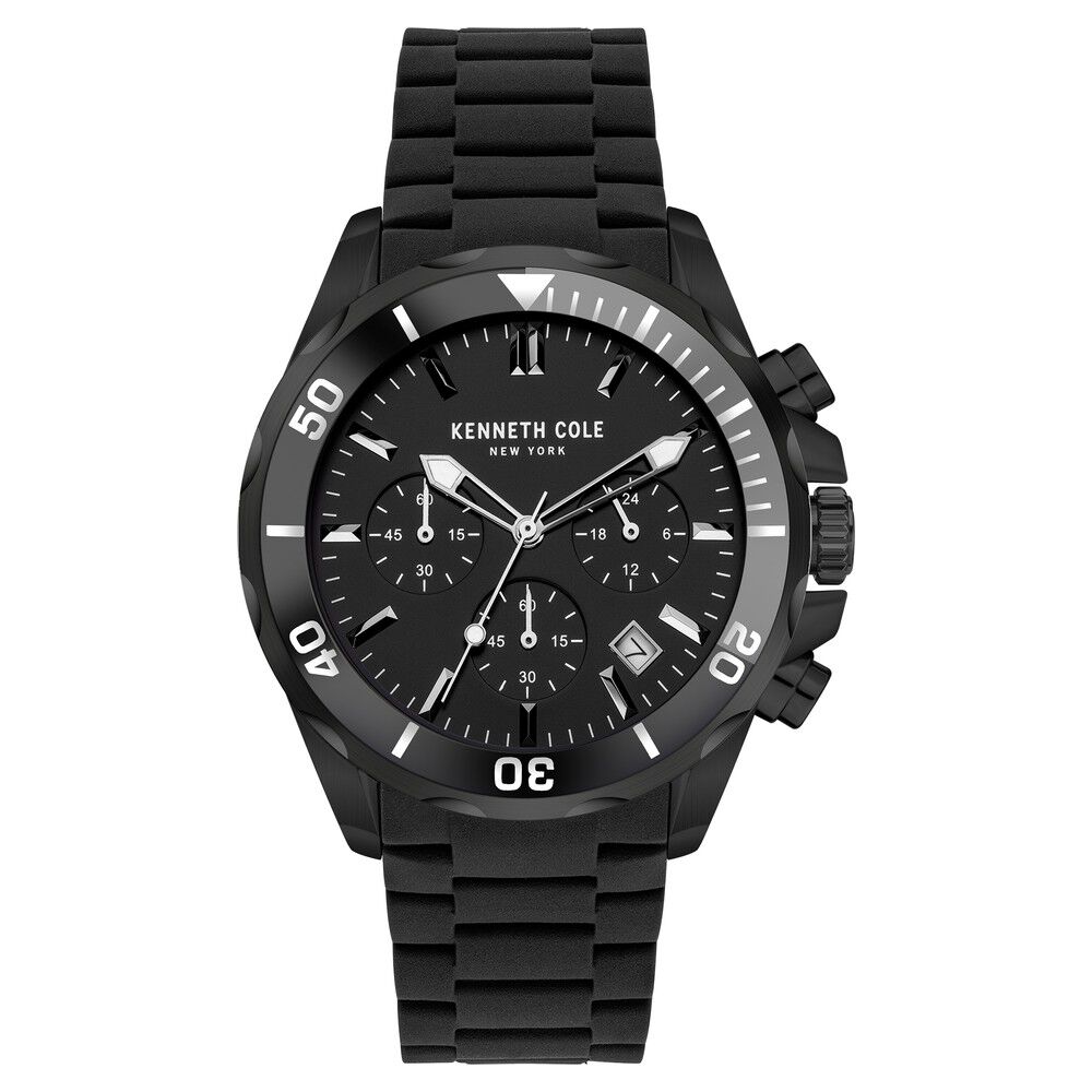 Kenneth cole black sales stainless steel watch