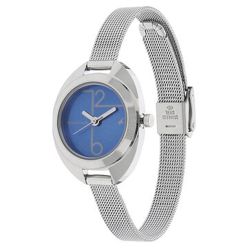 Fastrack Quartz Analog Blue Dial Metal Strap Watch for Girls