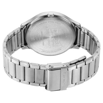 Sonata Unveil Quartz Multifunction Blue Dial Stainless Steel Strap Watch for Men