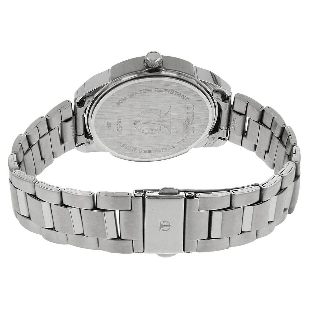 Buy Online Titan Quartz Analog Silver Dial Stainless Steel Strap Watch for Men nj1585sm01c Titan