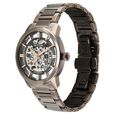 Titan See-Through Skeletal Automatic Analog with Black Dial Copper Brown Stainless Steel Strap Watch for Men - image number 4