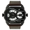 Fastrack Quartz Analog Black Dial Leather Strap Watch for Guys