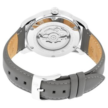Titan Automatic Sectoral Grey Dial Grey Leather Strap Watch for Men