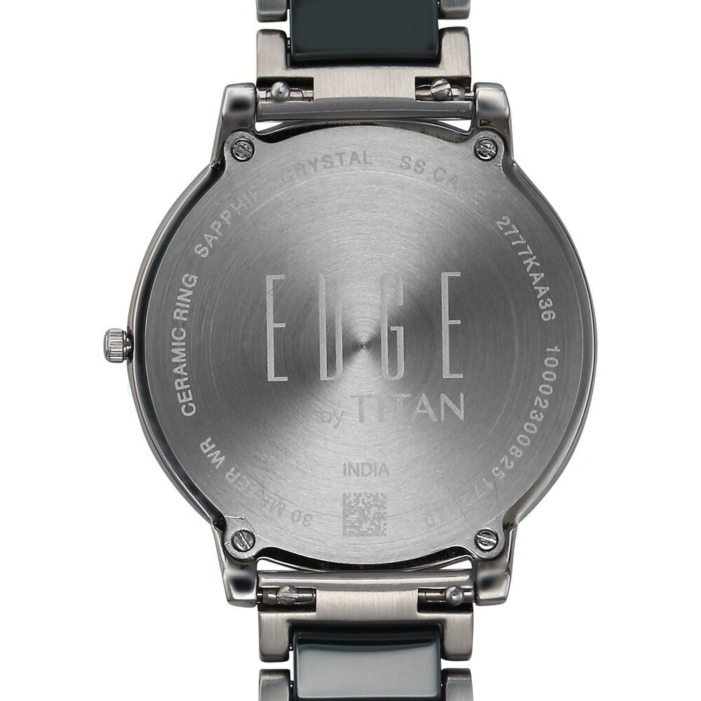 Buy Online Titan Edge Melange Quartz Analog Green Dial Green Steel