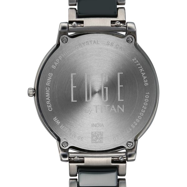 Titan Edge Melange Quartz Analog Green Dial Green Steel & Ceramic Strap Watch For Women - image number 6