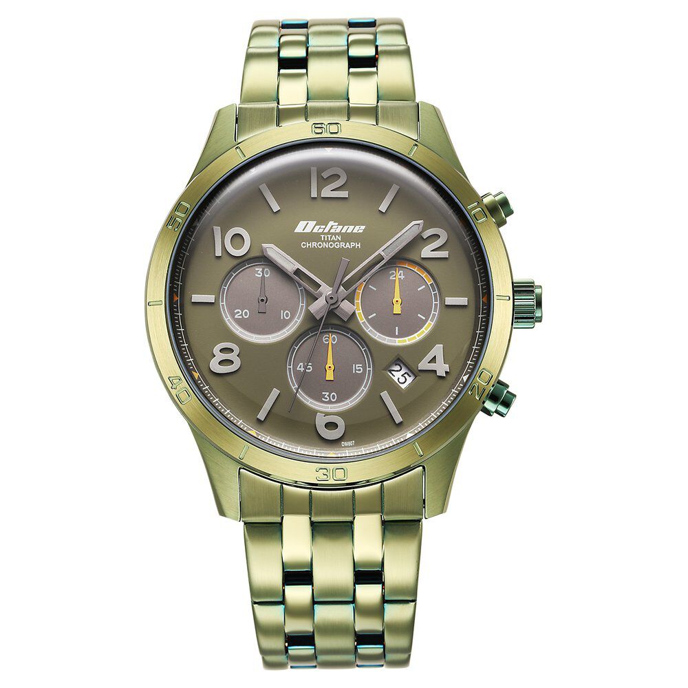 Titan watch deals green dial