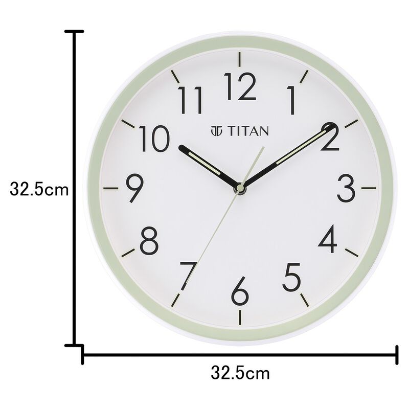 Titan 32.5 cm White-Lume Wall Clock: Stylish Nighttime Illumination - image number 6