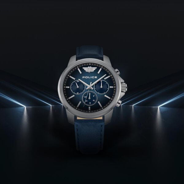 Police Blue Dial Quartz Multifunction Watch for Men - image number 2