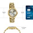 Poze By Sonata Quartz Analog silver Dial Golden Metal Strap Watch For Women - image number 3