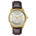 Sonata Traditional Essentials Green Dial Gold-Tone Stainless Steel Strap Watch