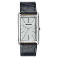 Sonata Ascent Gold Rectangular Watch with Brown Leather