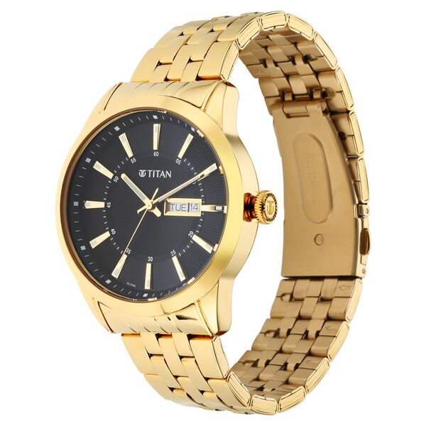 Titan Regalia Opulent Champagne Dial Analog with Day and Date Stainless Steel Strap watch for Men - image number 2