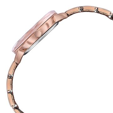 Sonata Poze Quartz Analog Pink Dial Stainless Steel Strap Watch For Women