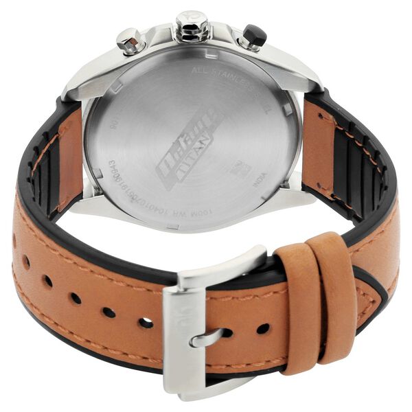 Titan Octane Hyper Lume White Dial Quartz Multifunction Leather Strap watch for Men - image number 4