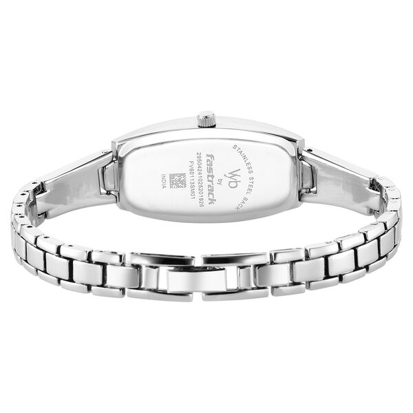 Vyb Manifester By Fastrack Quartz Analog Silver Dial Silver Stainless Steel Strap Watch For Girls - image number 5