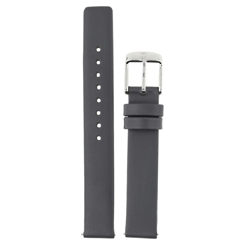 14 mm Grey Genuine Leather Strap for Women