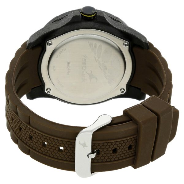 Fastrack Light Weight Quartz Analog Black Dial Silicone Strap Watch for Guys - image number 3