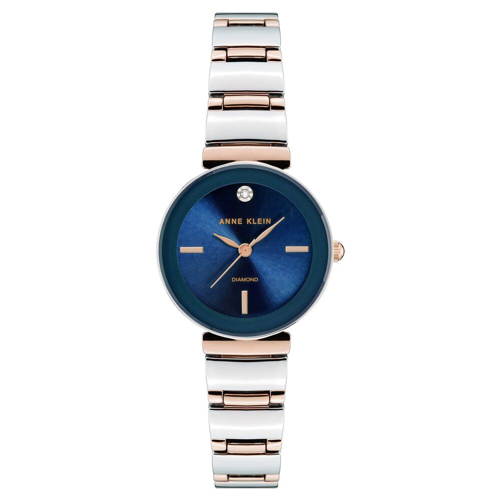 Buy Online Anne Klein Quartz Analog Blue Dial Metal Strap Watch