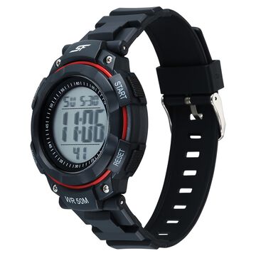 SF Digitals Digital Dial Black Strap Watch For Men