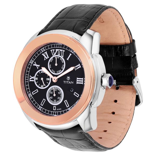 Titan Quartz Analog with Date Black Dial Watch for Men - image number 1