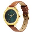 Sonata Gold Edit Green Dial Women Watch With Leather Strap - image number 1