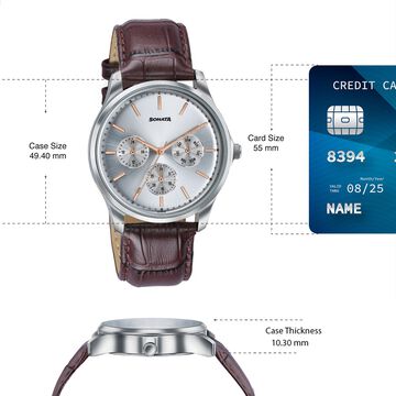 Sonata Men's Work Wear silver dial Watch - Premium Multifunction design for everyday style