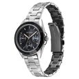 Titan Glamour Quartz Multifunction Black Dial Silver Stainless Steel Strap Watch For Women - image number 2