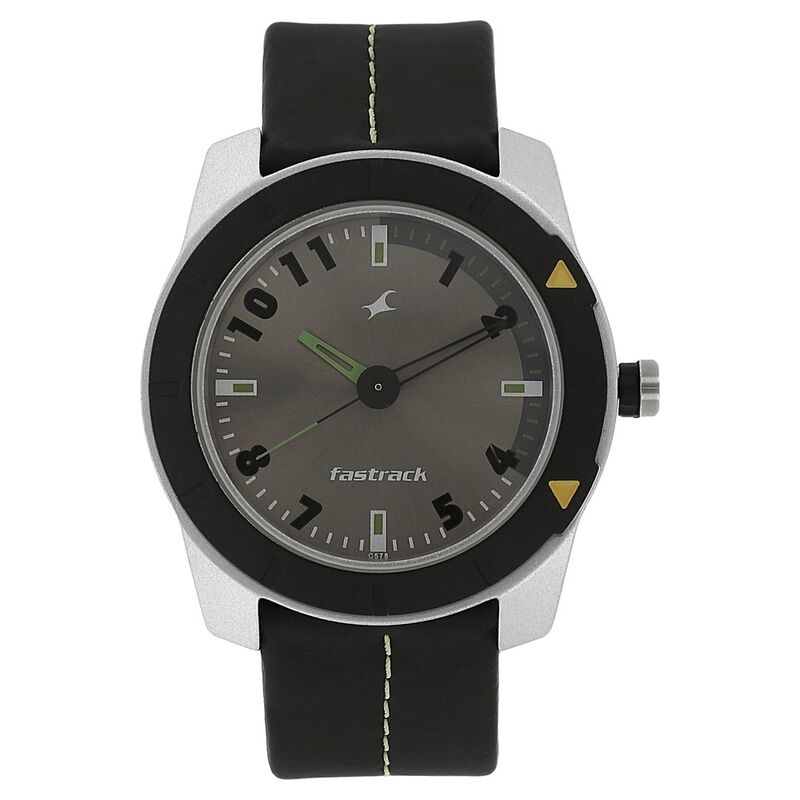Fastrack Quartz Analog Grey Dial Plastic Strap Watch for Guys - image number 0