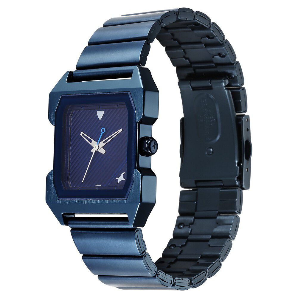 Buy Online Fastrack Pulse Quartz Analog Blue Dial With Blue Stainless steel Strap Watch for Guys 1474qm01 Titan