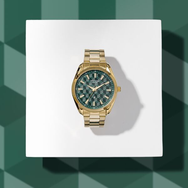 Sonata Poze Quartz Analog Two Toned Dial Golden Colour Stainless Steel Strap Watch For Men - image number 0