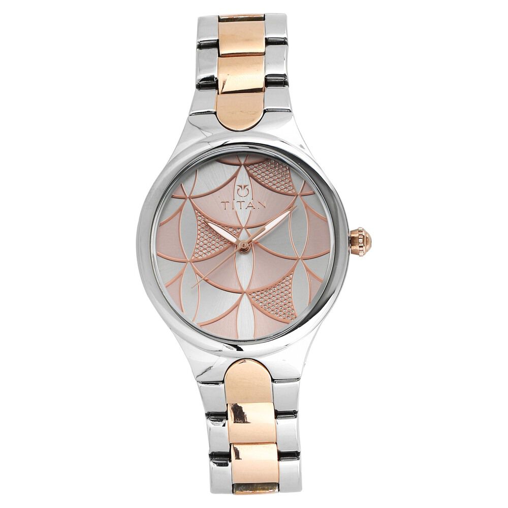 Buy Online Titan Whimsy Silver Dial Analog Stainless Steel Strap