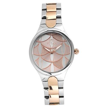 Titan Whimsy Silver Dial Analog Stainless Steel Strap watch for Women