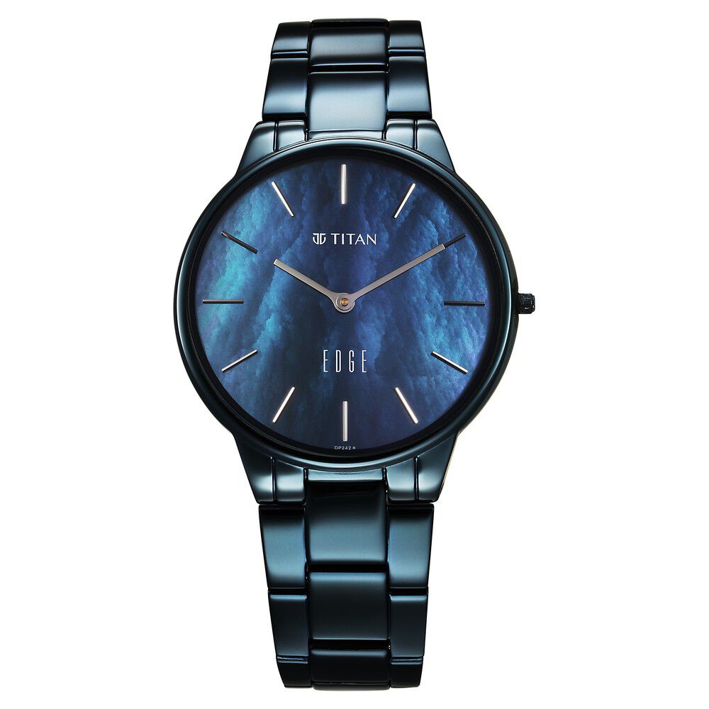 Buy Online Titan Edge Allure Slim Stainless Steel Strap Mother of Pearl Dial Analog Watch for Women 2734qm02 Titan