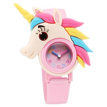 Zoop Friends From Nature Quartz Analog Pink Dial Pink Polyurethane Strap Watch For Kids